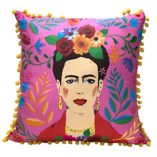 Boho Pink Frida Kahlo Cushion