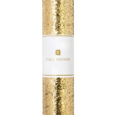 Gold Glitter Party Table Runner Decoration - 1.8m