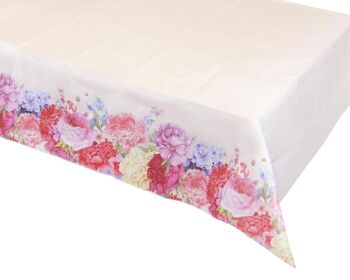 Nappe de table en papier floral rose, fête des mères 4