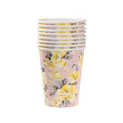 Truly Scrumptious Floral Paper Cups - 8 Pack