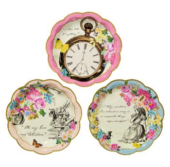 Assiettes Alice au pays des merveilles - Lot de 12, 3 motifs 4