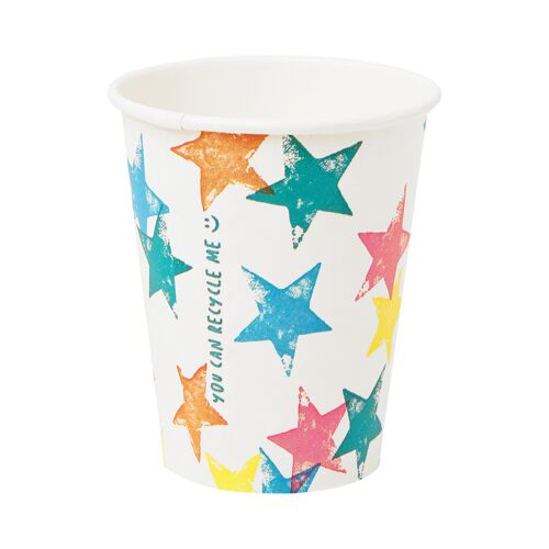 Eco-Friendly Rainbow Star Cups - 8 Pack