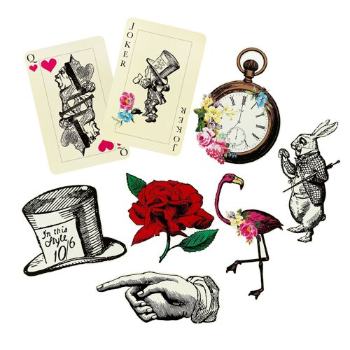 Alice in Wonderland Party Decorations - 8 Pack