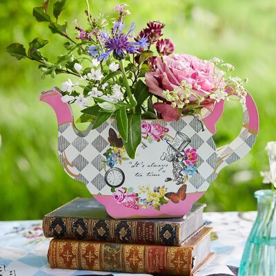 Alice in Wonderland Teapot Flower Vase