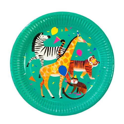 Animal Party Plates - 8 Pack