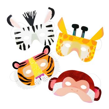 Masques d'animaux à habiller pour enfants - Paquet de 8 5