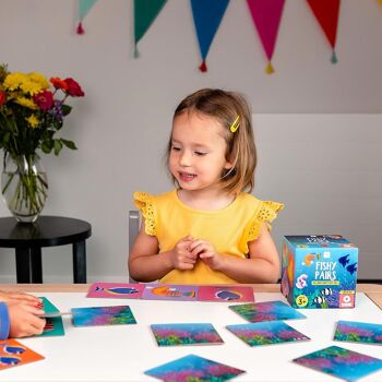 Jeu de mémoire des paires de poissons pour les enfants 10