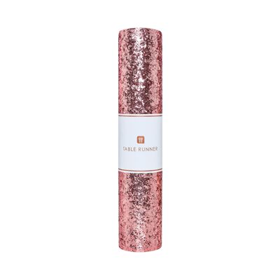 Decorazione runner da tavolo glitter rosa - 1.8m