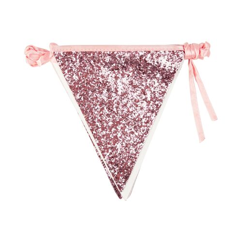 Pink Glitter Bunting Decorations - 3m