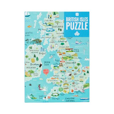 Mapa del Reino Unido Puzzle - 1000 Piezas