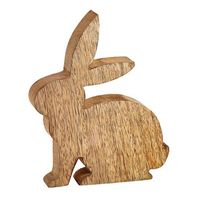 Hase aus Mangoholz, braun, (B/H/T) 13x15x2cm