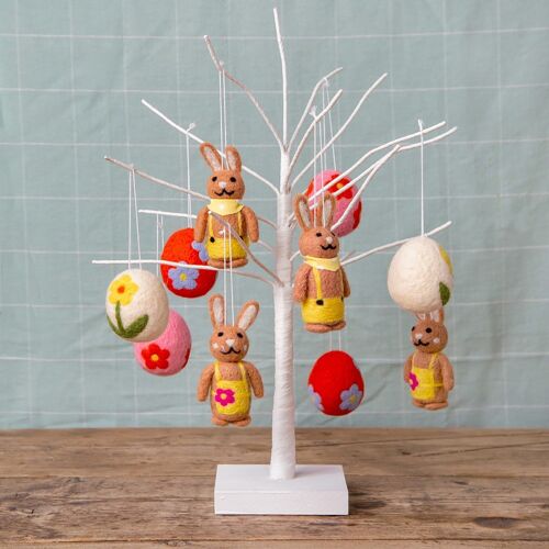 Easter White Wire Tree Decoration