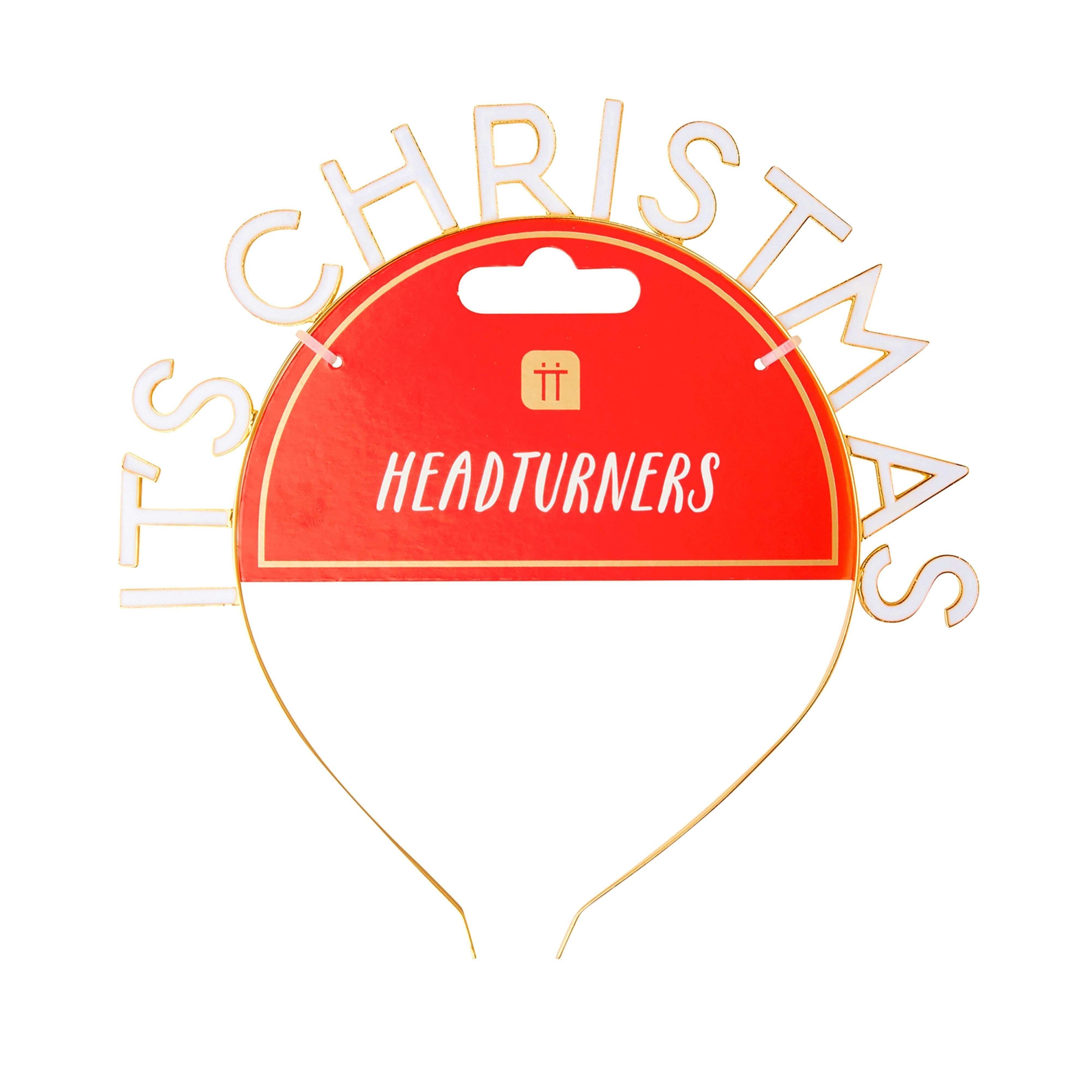 White It's Christmas Headband