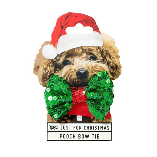 Red and Green Christmas Bow Tie Dog Accessory