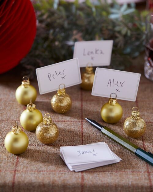 Christmas Bauble Place Card Holders - 8 Pack