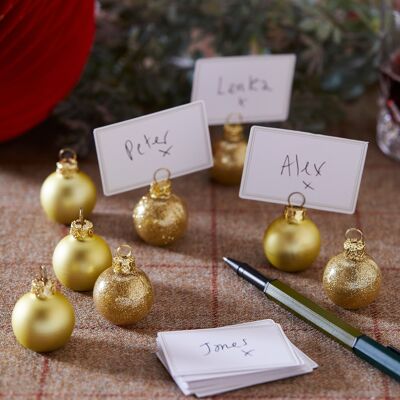 Christmas Bauble Place Card Holders - 8 Pack
