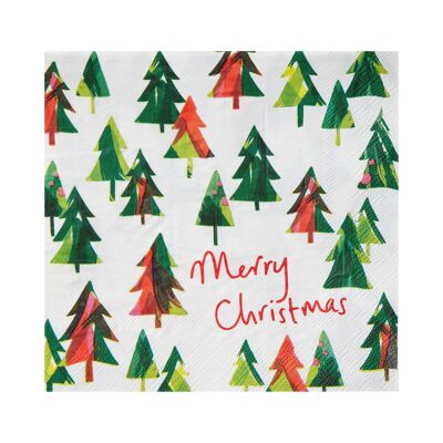 Eco-Friendly Christmas Tree Napkins - 20 Pack