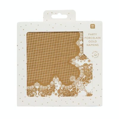 Eco-Friendly Gold Napkins - 20 Pack