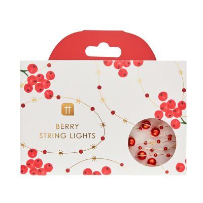 Red Berry Christmas LED String Lights - 3m