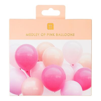 Rosafarbene Luftballons, Barbie-Party – 16er-Pack