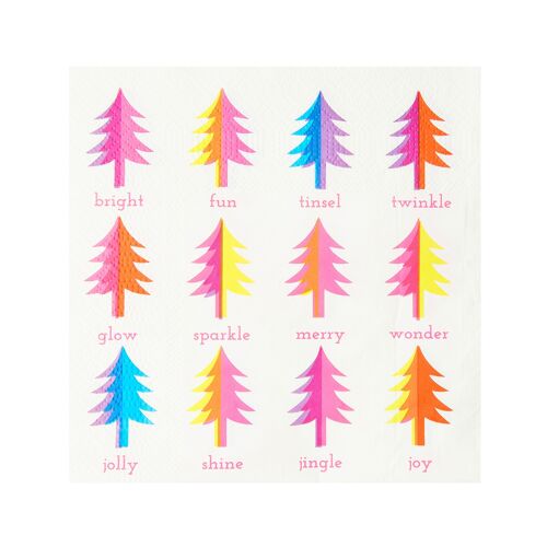 Bright Christmas Tree Napkins - 20 Pack