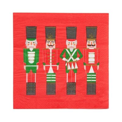 Servilletas de Navidad Cascanueces - Paquete de 20