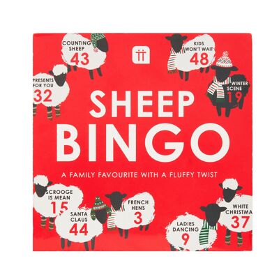 Jeu de bingo de Noël avec des moutons