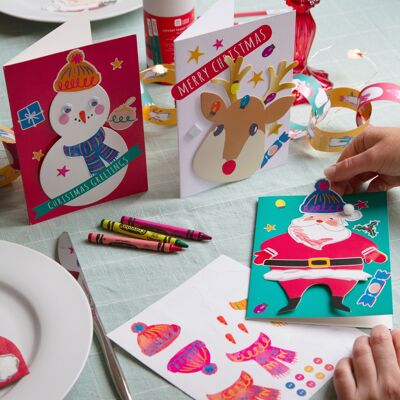 Kit para hacer tus propias tarjetas navideñas - Paquete de 12