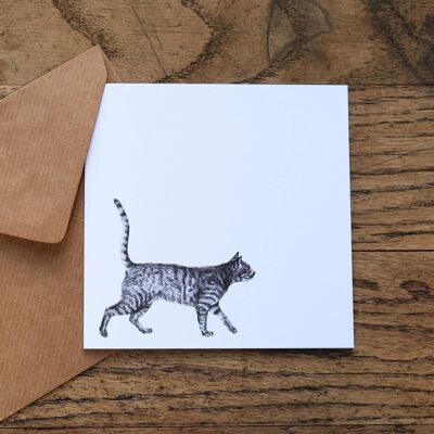 Carta d'arte 'Gatto casual'