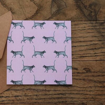 Dusty Pink 'Casual Cat' Multi Card