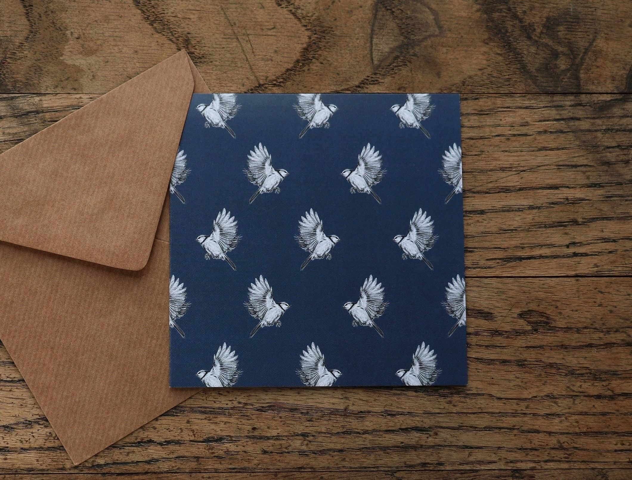 Carta multipla blu navy "cinciarella".