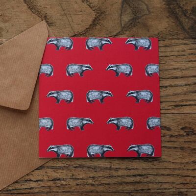 Carta multipla rossa 'Badger'