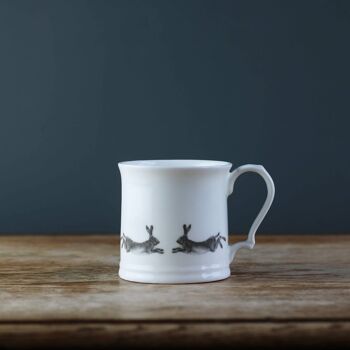 Boîte à café en porcelaine fine Lièvre courant