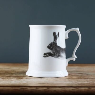 Jarra de pinta de porcelana fina Running Hare