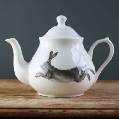 Running Hare Fine Bone China Teapot