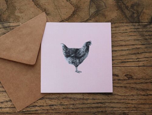 Soft Pink 'Fat Chicken' Card