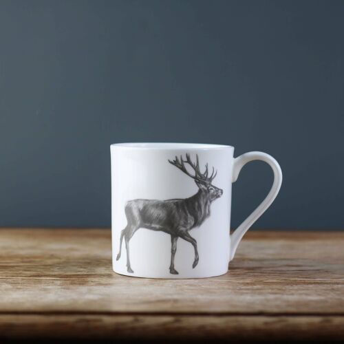 Strolling Stag Fine Bone China Cup