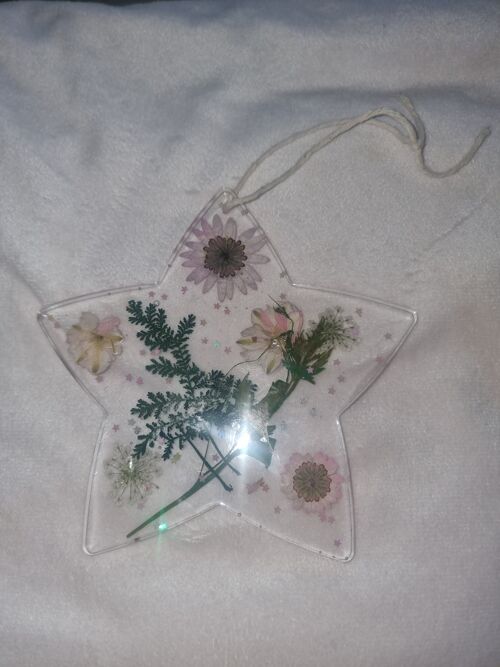 Open lotus flower tealight holder - Pink shimmer