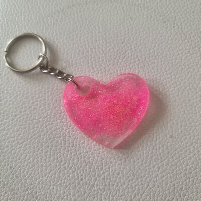 Heart paw print charm/keyring - Blue