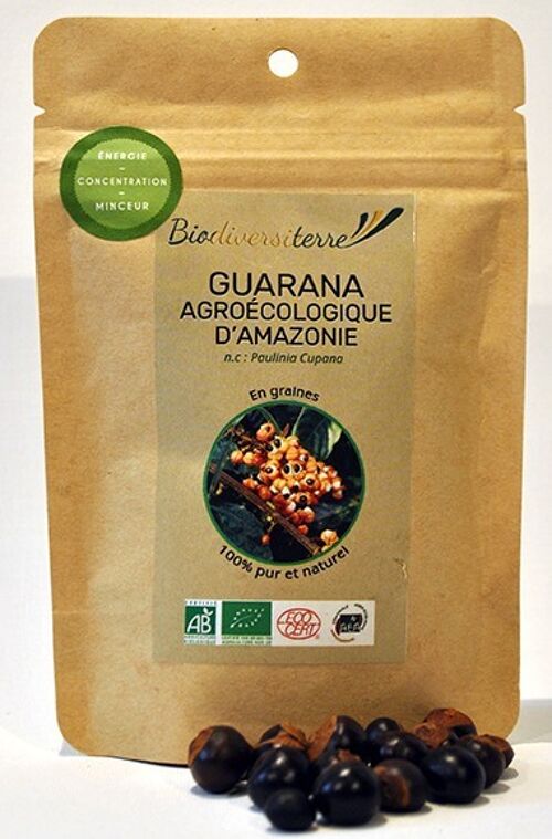 Sachet de 250g de Guarana liane en graines A.E.A. Biologique certifié Ecocert