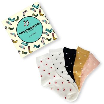 Chaussettes Petits Cœurs Longue (Lot x5) 8