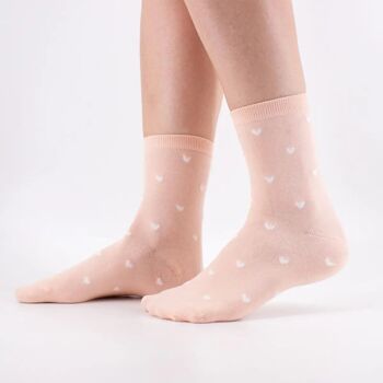 Chaussettes Petits Cœurs Longue (Lot x5) 7