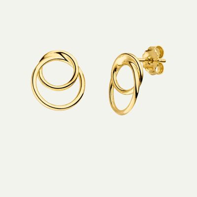 Double-Ring Ohrringe - Gold