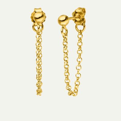 Fine Chain Stud Ohrringe - Gold