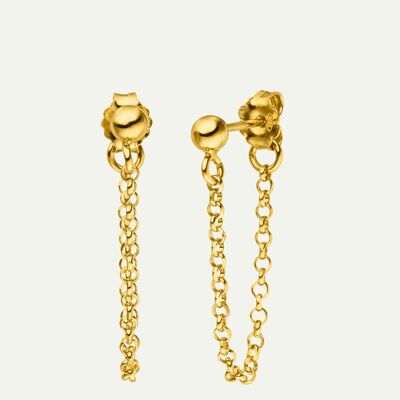 Fine Chain Stud Ohrringe - Gold