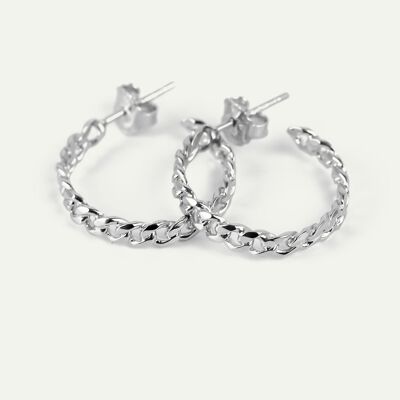 Curb Chain Ohrringe - Silber