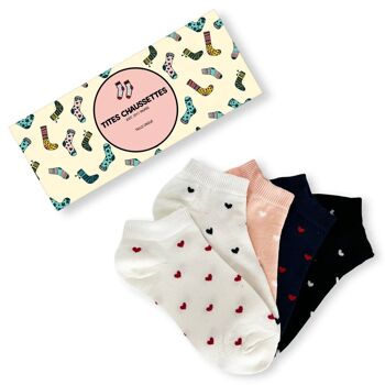 Socquettes Petits Cœurs (Lot x5) 7