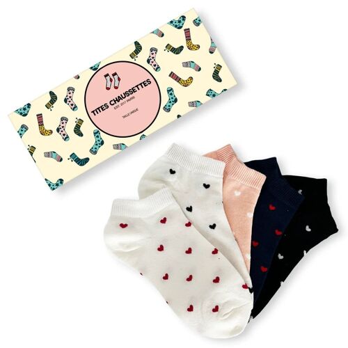 Socquettes Petits Cœurs (Lot x5)