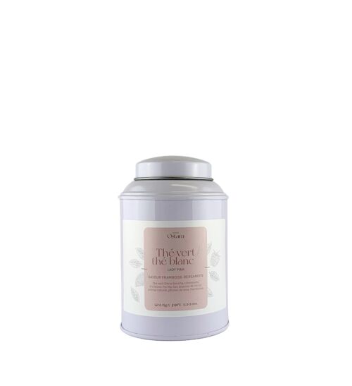 Thé Vert & Thé Blanc « Lady Pink » Saveur Framboise/Bergamote