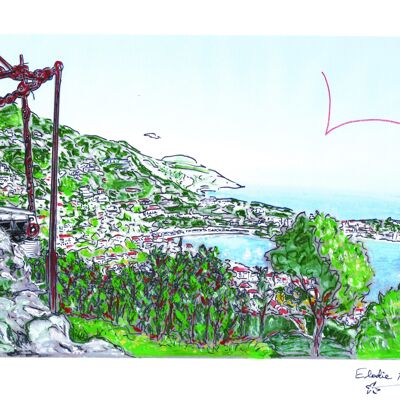 Art Postcard - Nice - Fort of Mont Alban